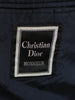 1980s Vintage Christian Dior Designer Navy Blue Suit Jacket / Blazer 46R