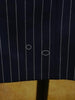 1976 Savile Row Bespoke Navy Blue Rope Stripe Suit Jacket / Blazer 44L