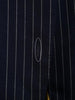 1976 Savile Row Bespoke Navy Blue Rope Stripe Suit Jacket / Blazer 44L