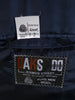 1980s DAKS Jermyn Street Pure New Wool Navy Blue w/ Rope Stripe Suit 42S