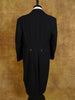 1950s 1960s Vintage Black Barathea Wool Evening Tailcoat 40