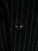 1970s Tailored Black w/ White Pin-Stripe Velvet Suit 38R