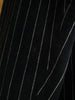 1970s Tailored Black w/ White Pin-Stripe Velvet Suit 38R