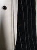 1970s Tailored Black w/ White Pin-Stripe Velvet Suit 38R