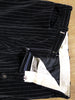1970s Tailored Black w/ White Pin-Stripe Velvet Suit 38R