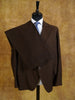 1930s 1940s Brown Pinstripe Worsted Suit 40L