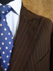 1930s 1940s Brown Pinstripe Worsted Suit 40L
