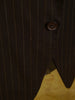 1930s 1940s Brown Pinstripe Worsted Suit 40L