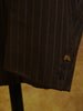 1930s 1940s Brown Pinstripe Worsted Suit 40L