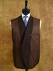 1930s 1940s Brown Pinstripe Worsted Suit 40L