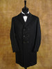 1910s 1920s Steampunk Black Wool Morning Frock Coat 38R