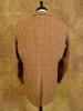 1950s Vintage Bespoke Tan Brown W/P Check Tweed Jacket 45L