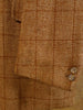 1950s Vintage Bespoke Tan Brown W/P Check Tweed Jacket 45L