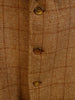 1950s Vintage Bespoke Tan Brown W/P Check Tweed Jacket 45L