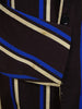 1950 Bespoke Tailored Brown / Blue Striped Boating Blazer 38S