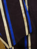 1950 Bespoke Tailored Brown / Blue Striped Boating Blazer 38S