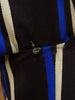 1950 Bespoke Tailored Brown / Blue Striped Boating Blazer 38S