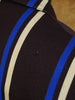 1950 Bespoke Tailored Brown / Blue Striped Boating Blazer 38S