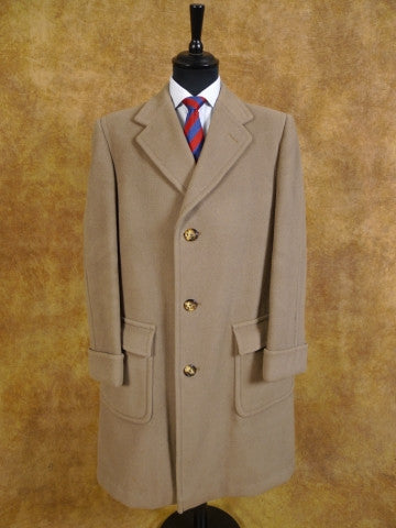 1950s 1960s Vintage Heavyweight Melton Wool Polo Coat 42L