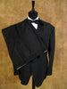 1969 Vintage Bespoke Black Mohair Dinner Suit w/ Silk Velvet Collar 45R