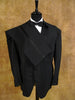 1969 Vintage Bespoke Black Mohair Dinner Suit w/ Silk Velvet Collar 45R