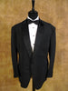 1969 Vintage Bespoke Black Mohair Dinner Suit w/ Silk Velvet Collar 45R