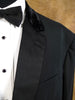 1969 Vintage Bespoke Black Mohair Dinner Suit w/ Silk Velvet Collar 45R