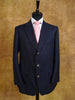 1981 Bespoke All Wool Navy Blue Blazer w/ 2/4 Working Cuff Buttons 40R