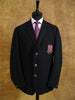 1966 Vintage Bespoke Black Wool Doeskin Blazer 40L