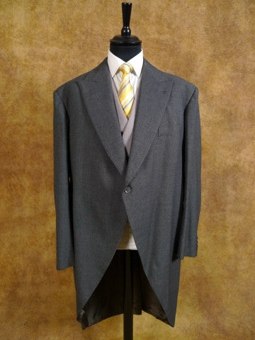 1977 Vintage Bespoke Grey Wool Morning Tailcoat 46R