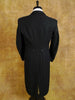 1950s 1960s Vintage Black Worsted Wool Evening Tailcoat 37