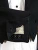 1950s 1960s Vintage Black Worsted Wool Evening Tailcoat 37