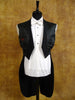 1950s 1960s Vintage Black Worsted Wool Evening Tailcoat 37