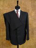 1960s Vintage Charcoal Grey Worsted Wool Slim Lapel Suit 39S