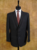 1960s Vintage Charcoal Grey Worsted Wool Slim Lapel Suit 39S