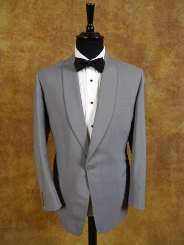 1957 Anthony Sinclair Savile Row Lightweight Grey Mohair Shawl Lapel Dinner Jacket 40R