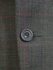 1987 H Huntsman Savile Row Bespoke Grey Glenurquhart Check Suit w/ 2pairs of trousers 39R