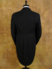1940s 1950s Vintage Black Barathea Wool Evening Tailcoat 36R