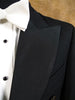 1940s 1950s Vintage Black Barathea Wool Evening Tailcoat 36R