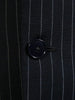 1978 Vintage Bespoke Black / White Stripe 3-Piece Suit 40R