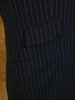 1978 Vintage Bespoke Black / White Stripe 3-Piece Suit 40R