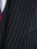 1978 Vintage Bespoke Black / White Stripe 3-Piece Suit 40R