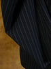 1978 Vintage Bespoke Black / White Stripe 3-Piece Suit 40R
