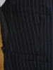 1978 Vintage Bespoke Black / White Stripe 3-Piece Suit 40R