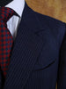 1996 Bespoke Blue Pin-Stripe Wool Worsted Suit 39S extra short