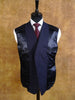 1996 Bespoke Blue Pin-Stripe Wool Worsted Suit 39S extra short