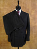 1986 Savile Row Bespoke Black Pinstripe D/B Suit 40R
