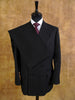 1986 Savile Row Bespoke Black Pinstripe D/B Suit 40R