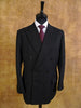 1986 Savile Row Bespoke Black Pinstripe D/B Suit 40R