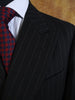 1986 Savile Row Bespoke Black Pinstripe D/B Suit 40R